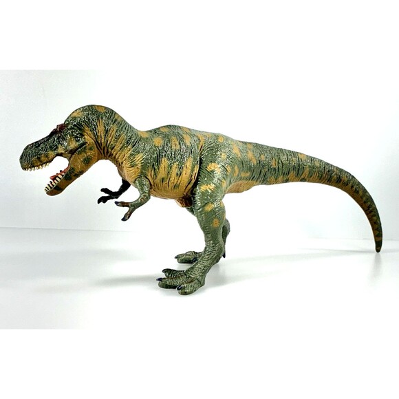 Battat Tyrannosaurus T-Rex Dinosaur Green and Tan Collectible Toy Figure - Picture 1 of 10